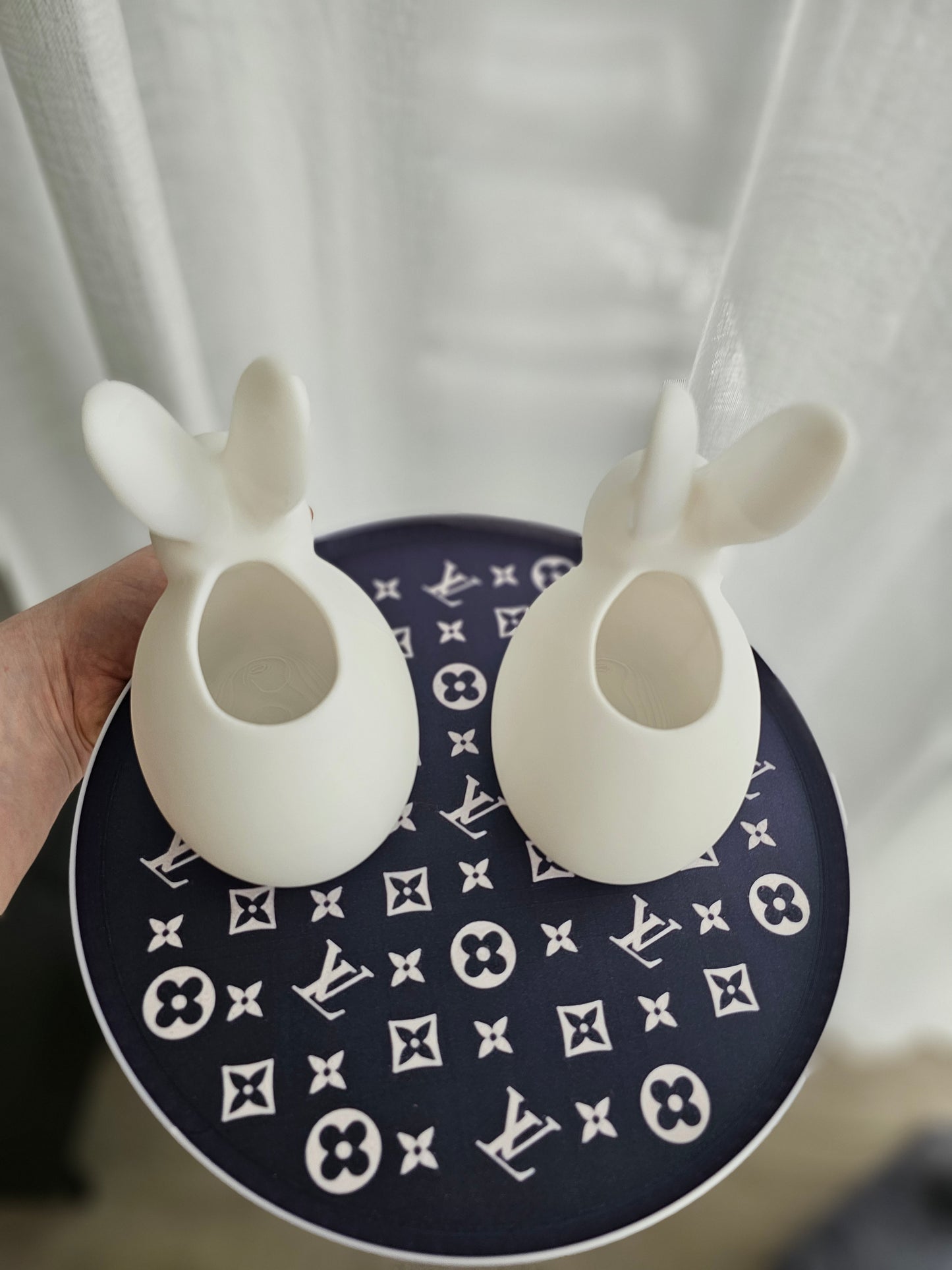 Bunny Planter Set – 3D Printed Rabbit Vase | Minimalist Home & Easter Decor