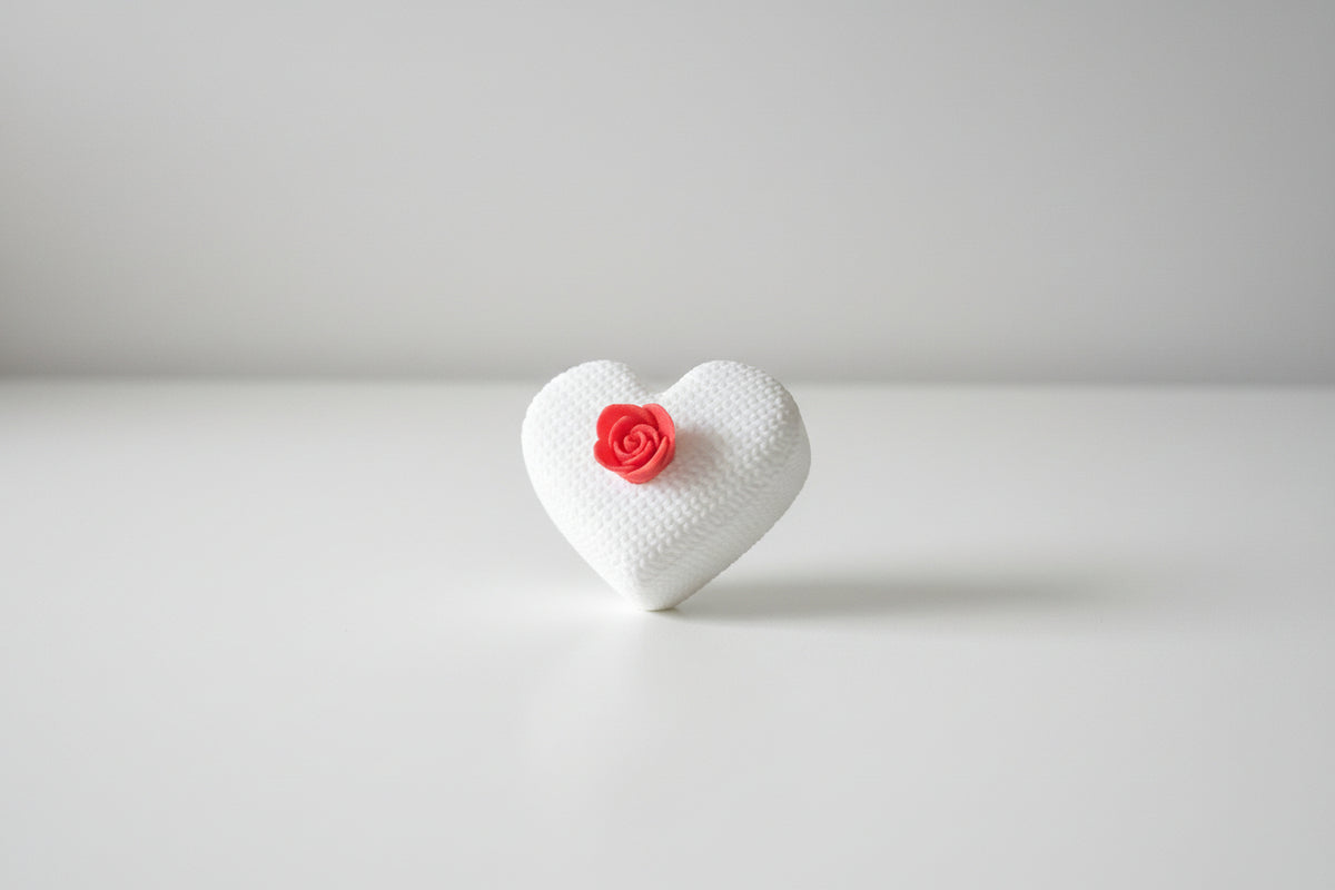 Hart Ringdoosje – 3D Geprint Sieradencadeaudoos met Roos | Valentijn & Bruiloft Decoratie
