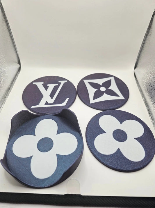 3D Coasters Set 6 pieces | Inspired by Louis Vuitton | Premium Design - kejsi3dprint