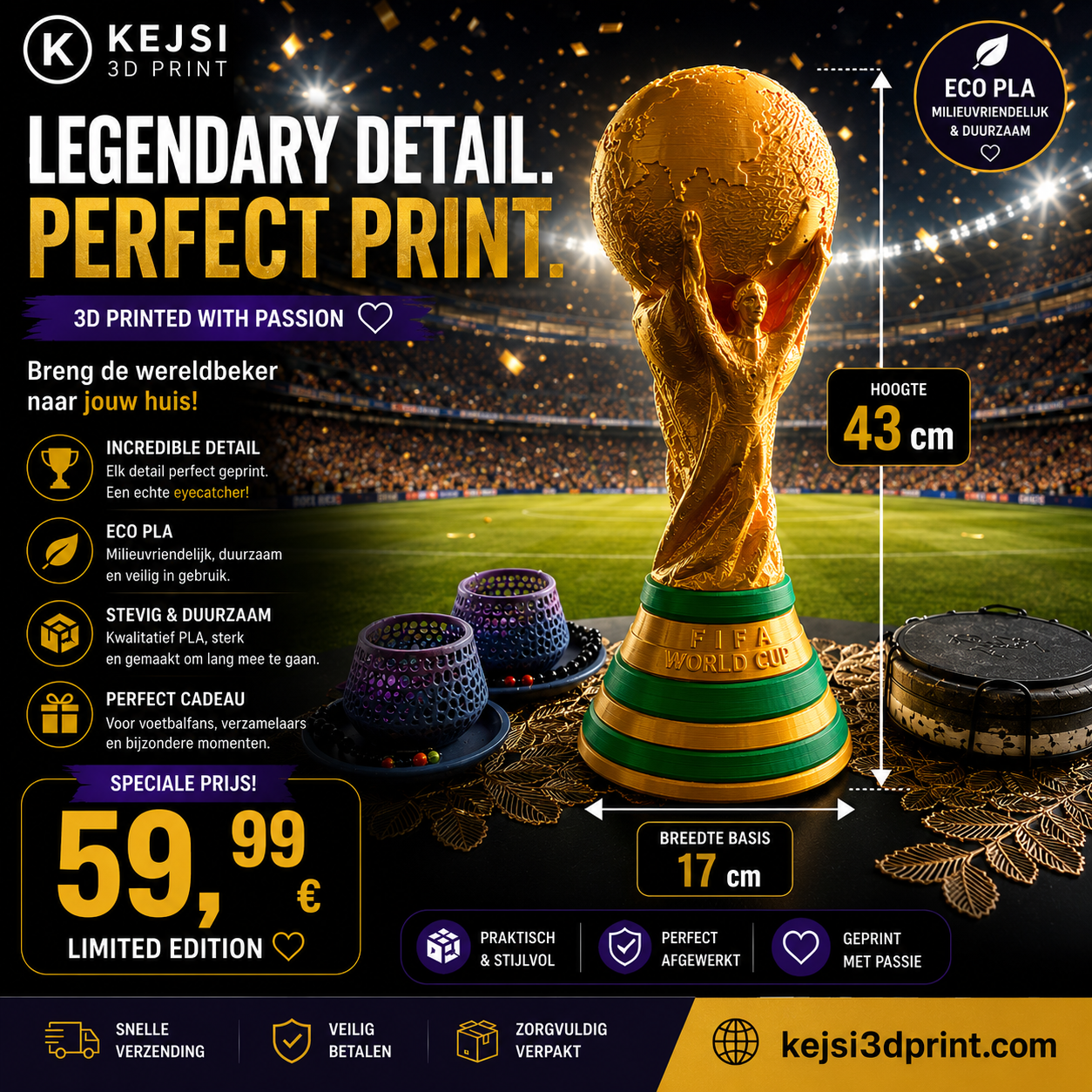 FIFA World Cup Trofeum 3D Print – Limited Edition