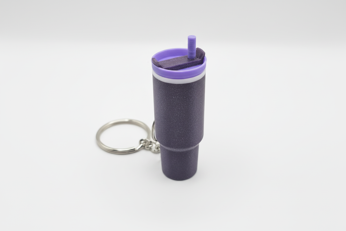 Tumbler-Style Keychain Container – 3D Printed EDC Accessory