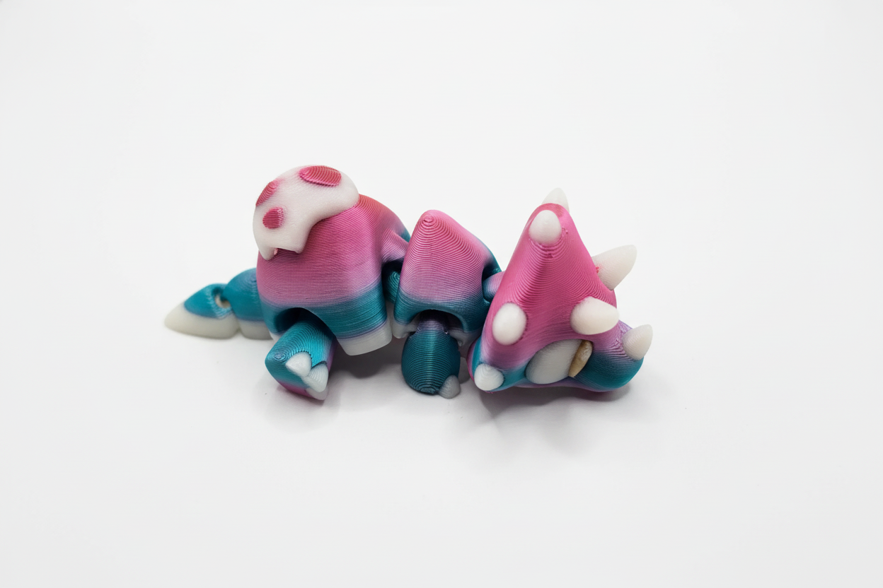 Flexi Stingray Glow in the Dark – Articulated 3D Printed Figurine