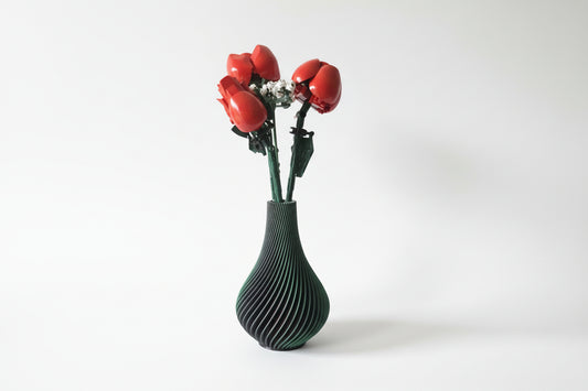 Spiral Bud Vase – 3D Printed Flower Vase | Purple Twisted Design | Modern Home Decor