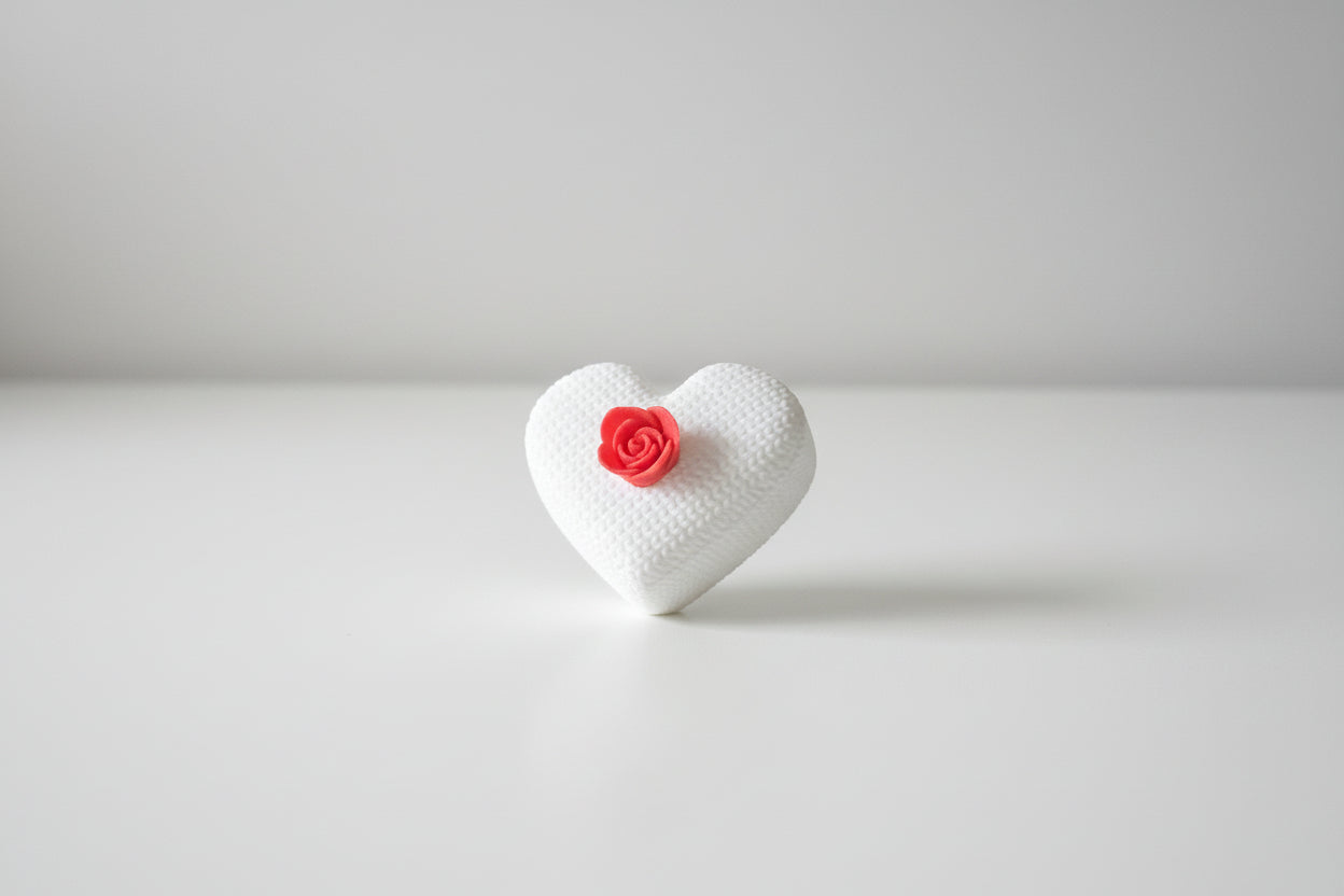 Heart Ring Box – 3D Printed Jewellery Gift Box with Rose | Valentine's & Wedding Decor