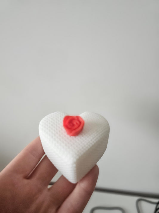 Heart Ring Box – 3D Printed Jewellery Gift Box with Rose | Valentine's & Wedding Decor
