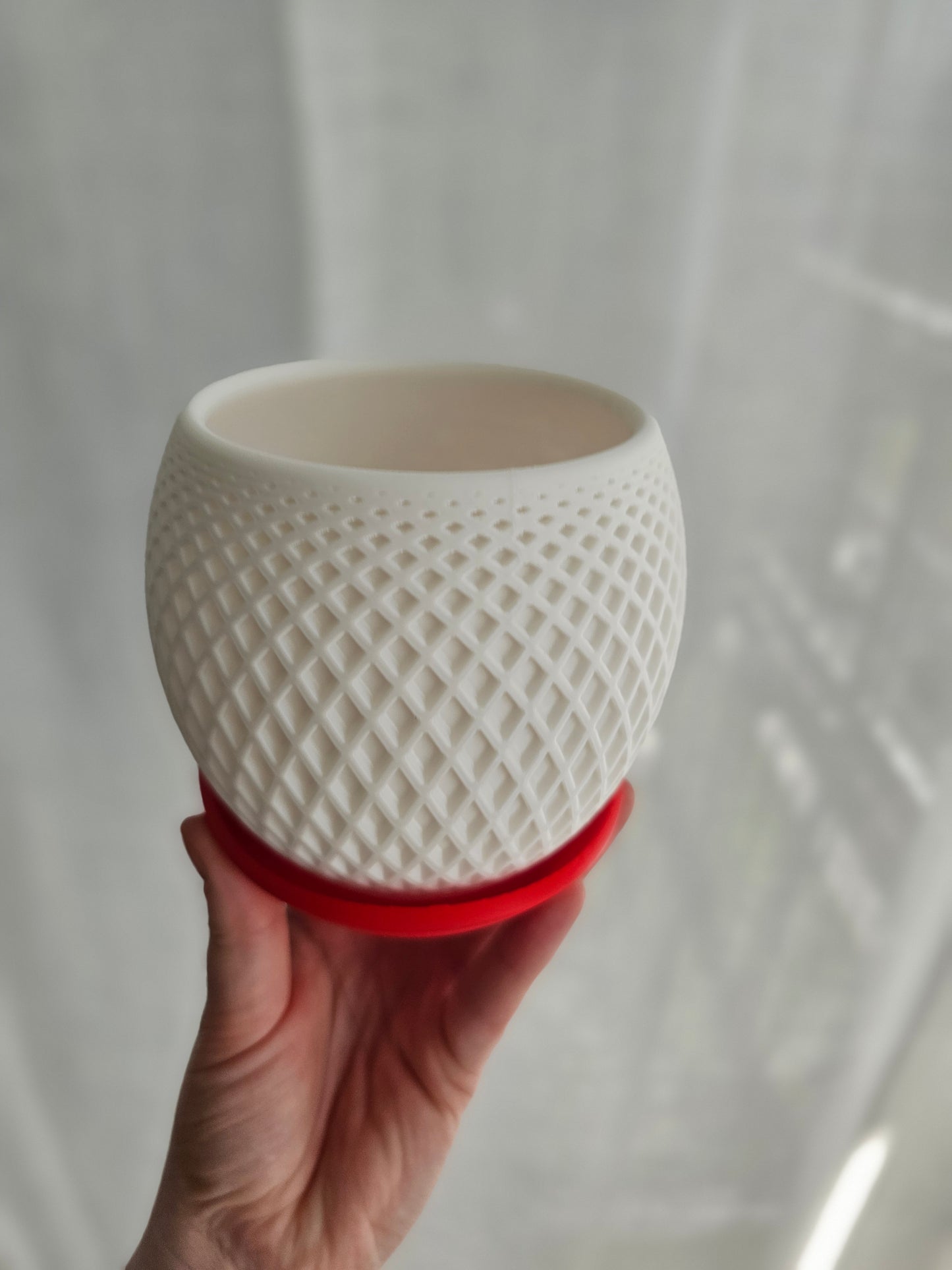 3D Printed Diamond Texture Planter