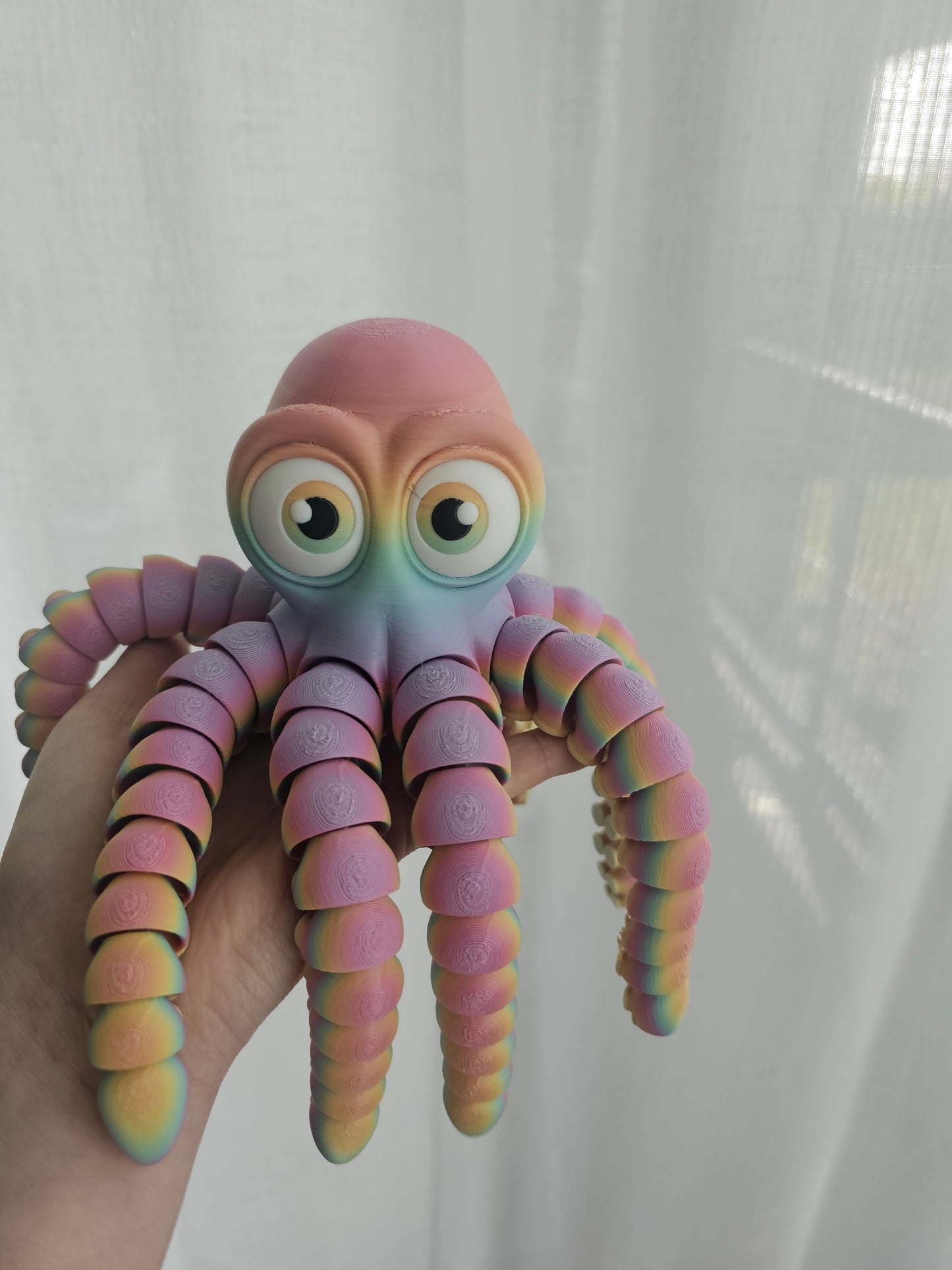 Rainbow Flexi Octopus – 3D Printed Articulated Figure