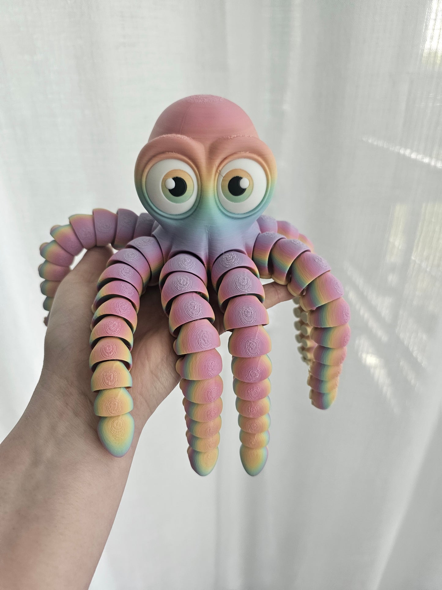 Rainbow Flexi Octopus – 3D Printed Articulated Figure