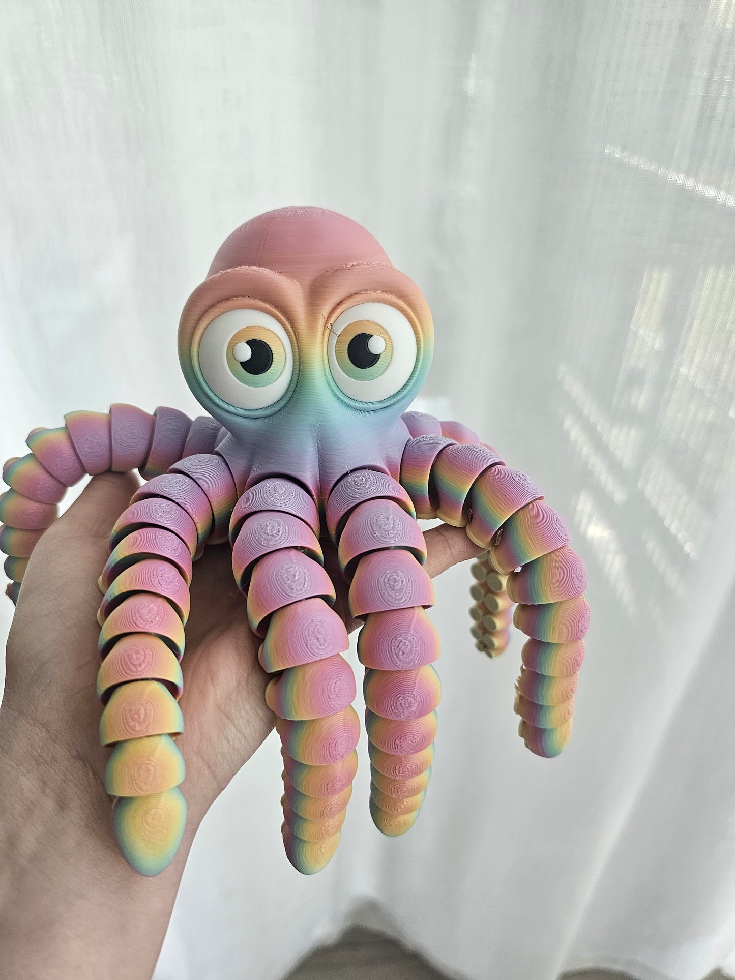 Rainbow Flexi Octopus – 3D Printed Articulated Figure
