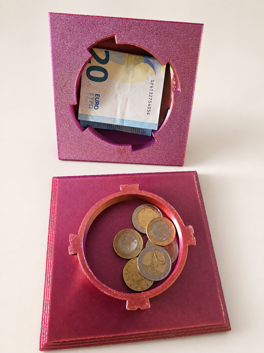 3D-geprinte Piramide Geldbox – Decoratieve Opbergdoos voor Briefgeld en Munten