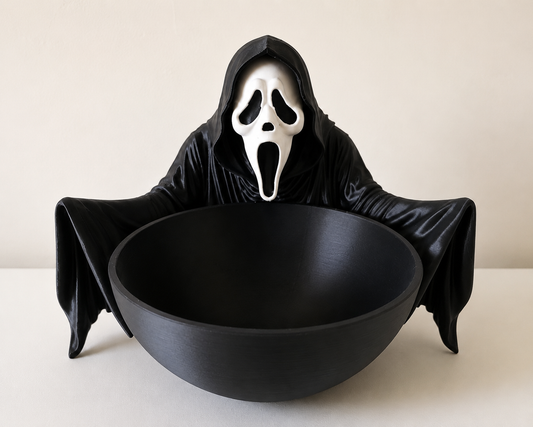 3D-geprinte Ghostface Snoepschaal – Halloween Decoratie