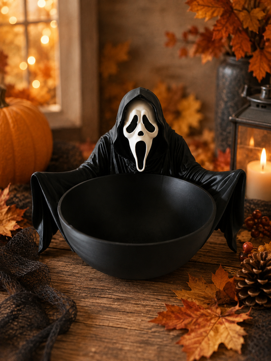 3D-geprinte Ghostface Snoepschaal – Halloween Decoratie