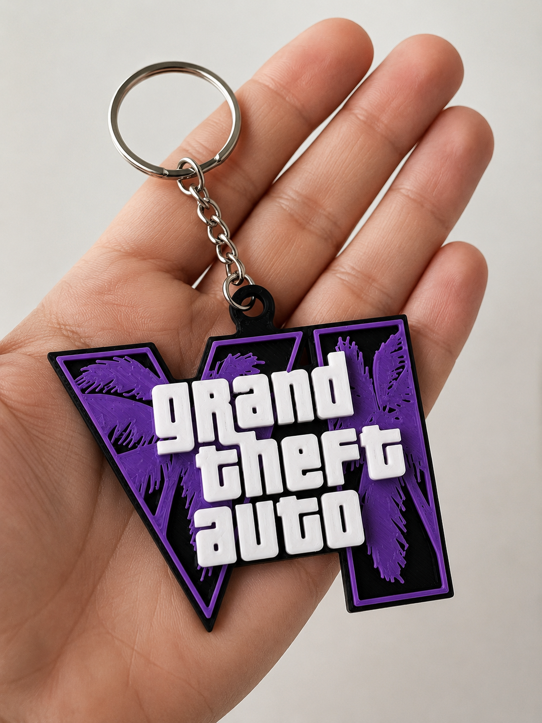 Grand Theft Auto VI 3D Keychain – Premium Vice City Edition