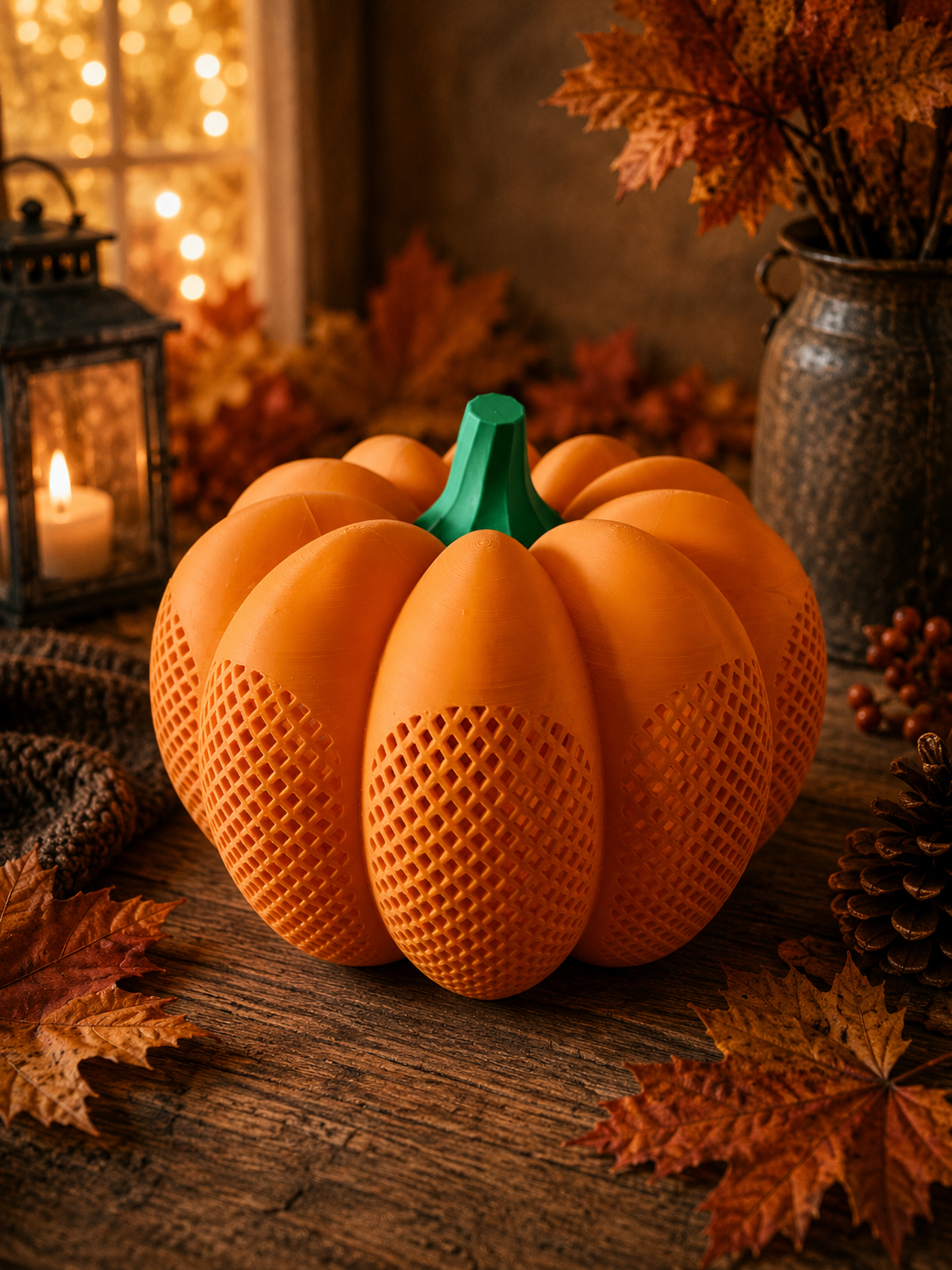 3D-geprinte Pompoen Decoratie – Herfst & Halloween