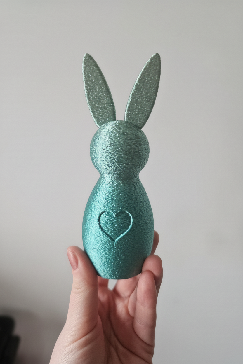 Bunny Heart Figurine – rozjaśnione