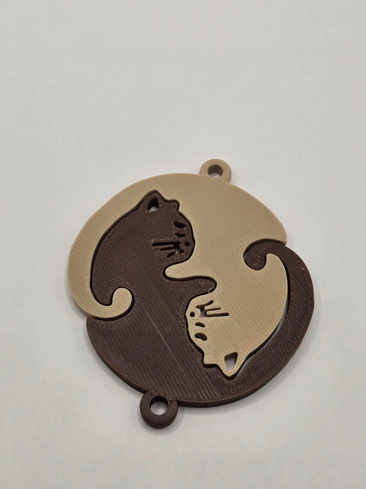 Double Cat Keychain - kejsi3dprint