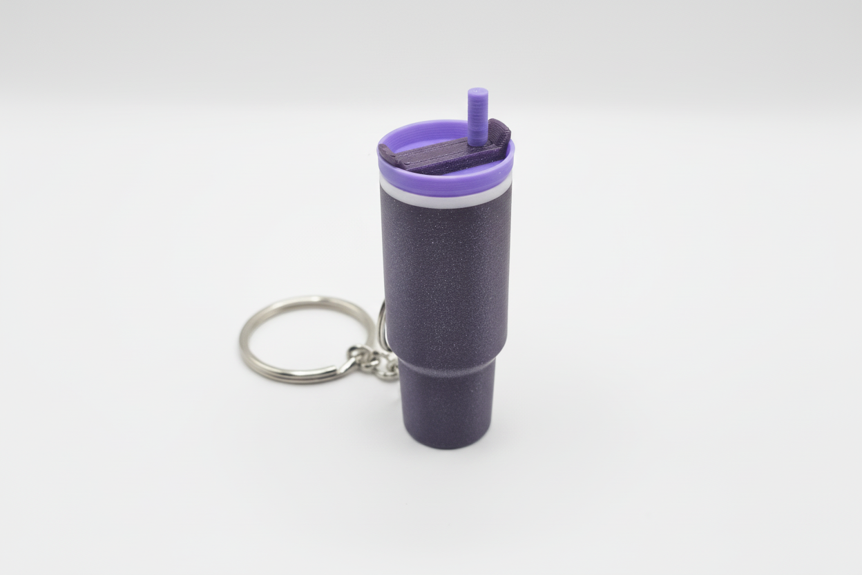 Tumbler-Style Keychain Container – 3D Printed EDC Accessory
