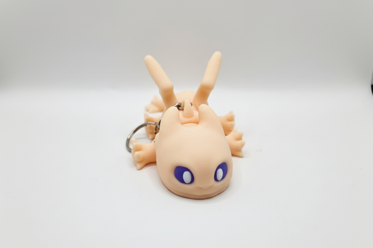 Light Fury Dragon Keychain 11 cm – 3D Printed Accessory