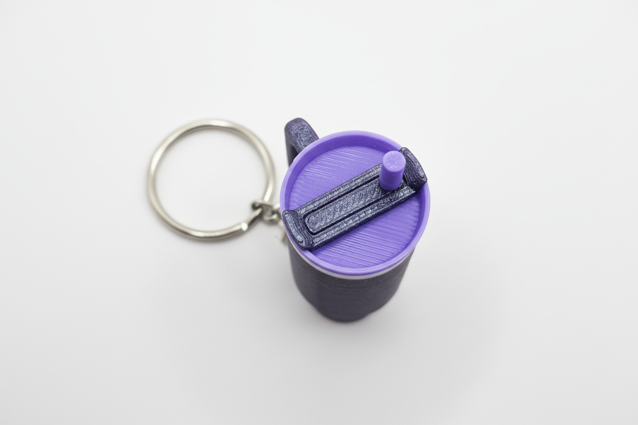 Tumbler-Style Keychain Container – 3D Printed EDC Accessory