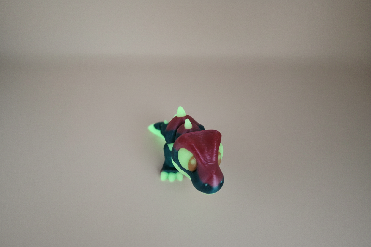 Flexi T-Rex Glow in the Dark – Articulated 3D Printed Figurine
