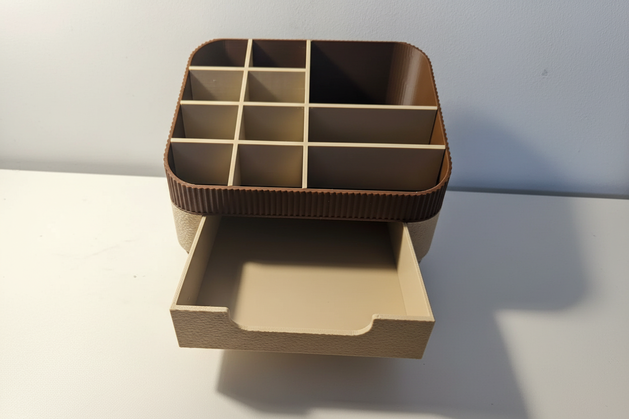 Modular Organizer with Drawer – 3D Printed Home & Office Storage