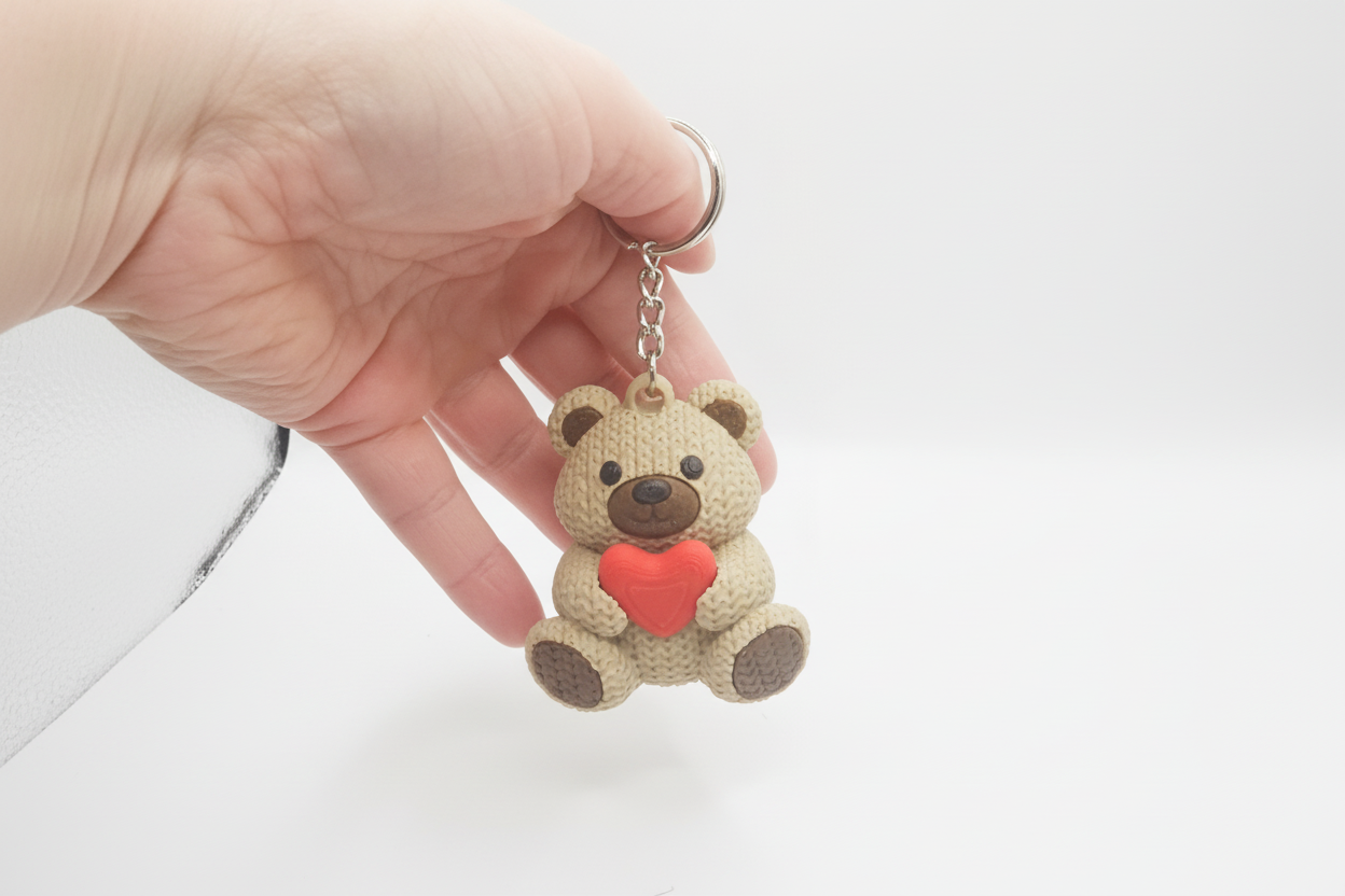 Bear Keychain – 3D Printed Eco-Friendly Accessory