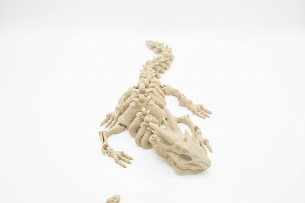Flexi Dragon Skeleton Figurine – Articulated 3D Printed