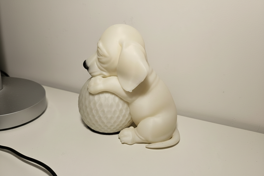 Sleeping Dog Night Lamp – 3D Printed Decorative Light with Remote
