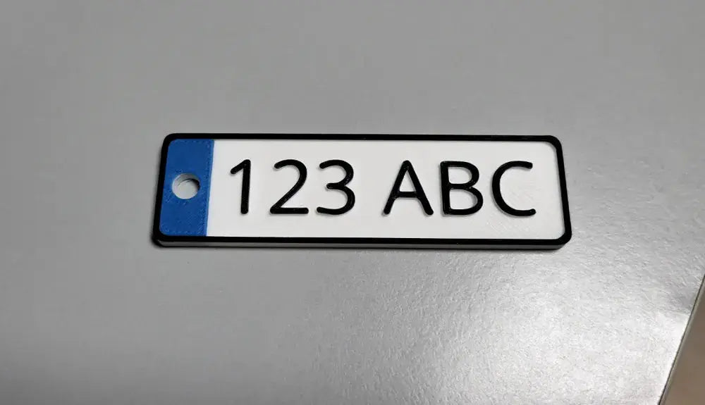 Personalized license plate keychain - License plate with name or number - Original gift - Car and motorcycle enthusiasts - kejsi3dprint